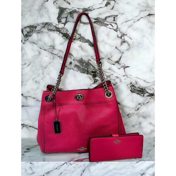 Coach 36855 Turnlock Edie Bag & Matching Wallet - Picture 1 of 16